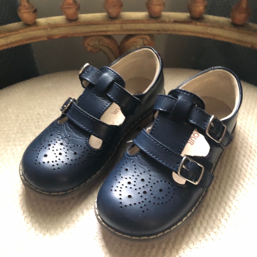 Toddler Girl Navy Blue Dress Shoes, 10